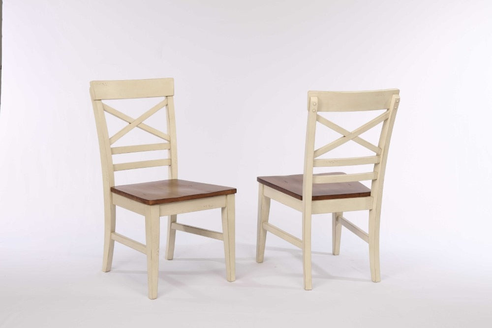 ECI Furniture - Choices X Back with Acacia Finished Seat - Side Chair (Set of 2) - 0737-20-S1 veiw 1