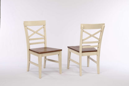 ECI Furniture - Choices X Back with Acacia Finished Seat - Side Chair (Set of 2) - 0737-20-S1 veiw 1