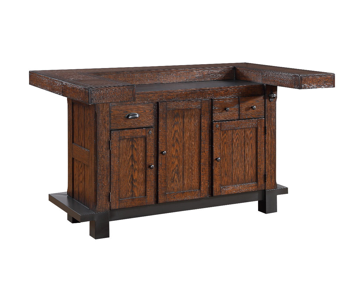 ECI Furniture - Gettysburg Complete 78" Bar With Extendable Side Returns, Dark Distressed - 1475-05-NVBT/NVB view 2