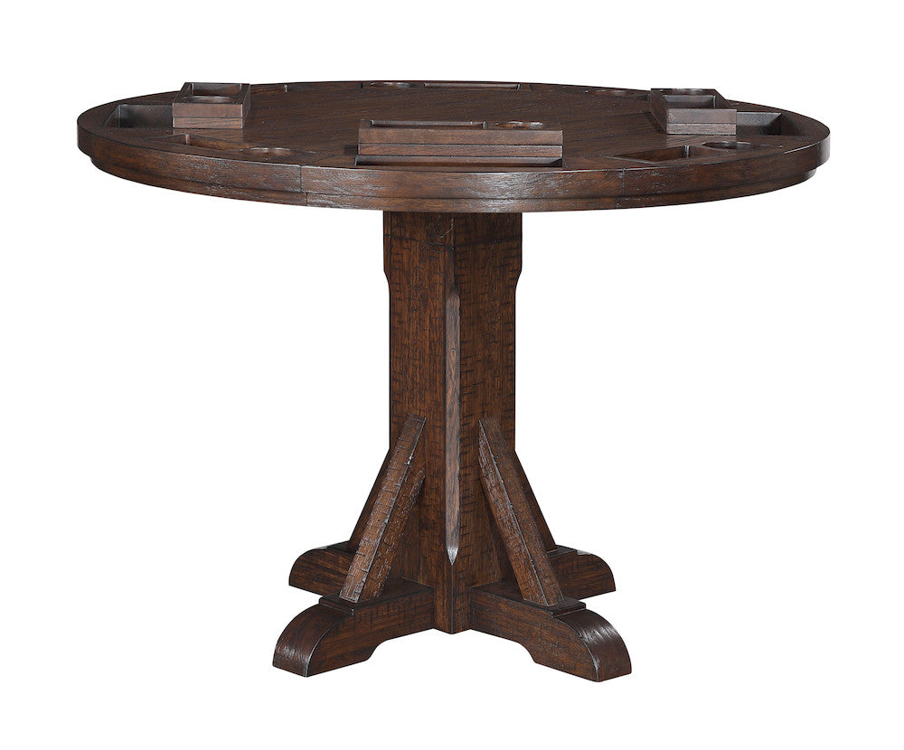 ECI Furniture - Gettysburg Complete Adjustable Game Table Top With Flip Over Chip Holders, Dark Distressed - 1475-05-NGTT/NGTB view 1