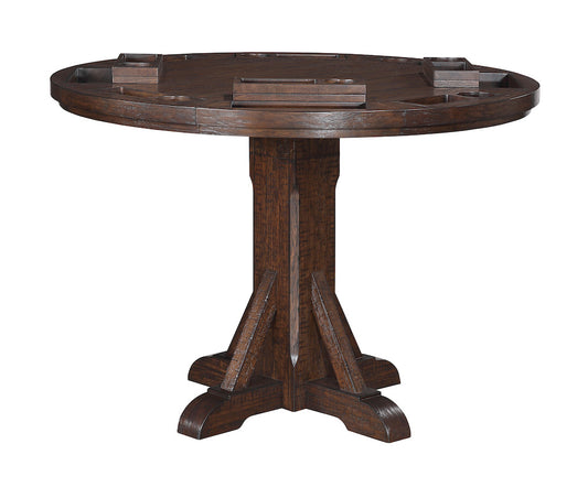 ECI Furniture - Gettysburg Complete Adjustable Game Table Top With Flip Over Chip Holders, Dark Distressed - 1475-05-NGTT/NGTB view 1