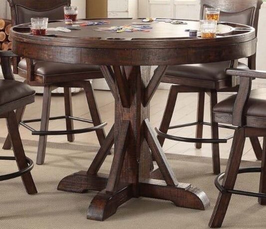 ECI Furniture - Gettysburg Round Complete Pub Game Table - 1475-05-RPGT_RPGB veiw 1