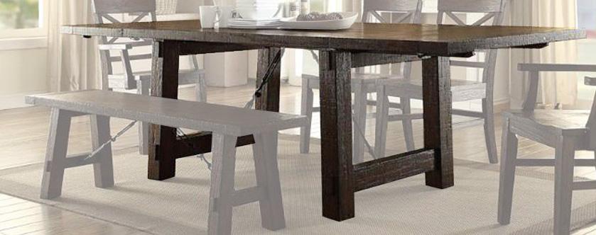 ECI Furniture - Gettysburg Trestle Table Complete, Dark Distressed - 1475-05-TRT/TRB veiw 1