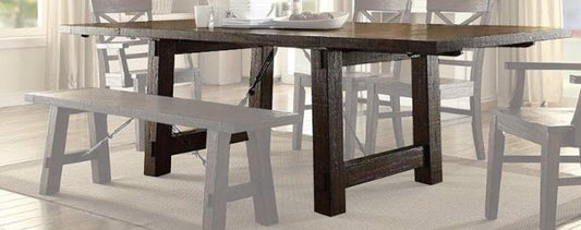 ECI Furniture - Gettysburg Trestle Table Complete, Dark Distressed - 1475-05-TRT/TRB veiw 1