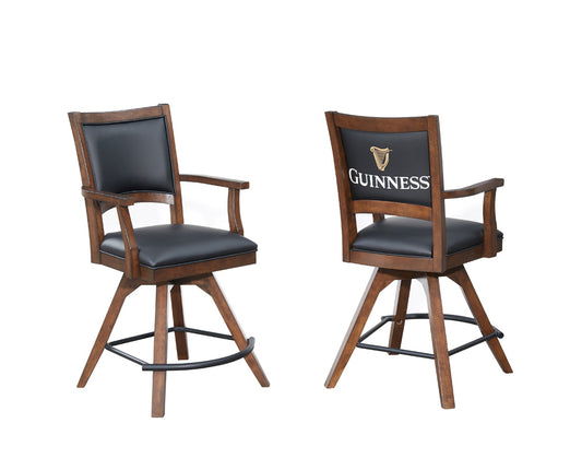 ECI Furniture - Guinness Spectator Swivel Counter Stool, Distressed Walnut - 0807-35-SCS Set Of 2 view 2