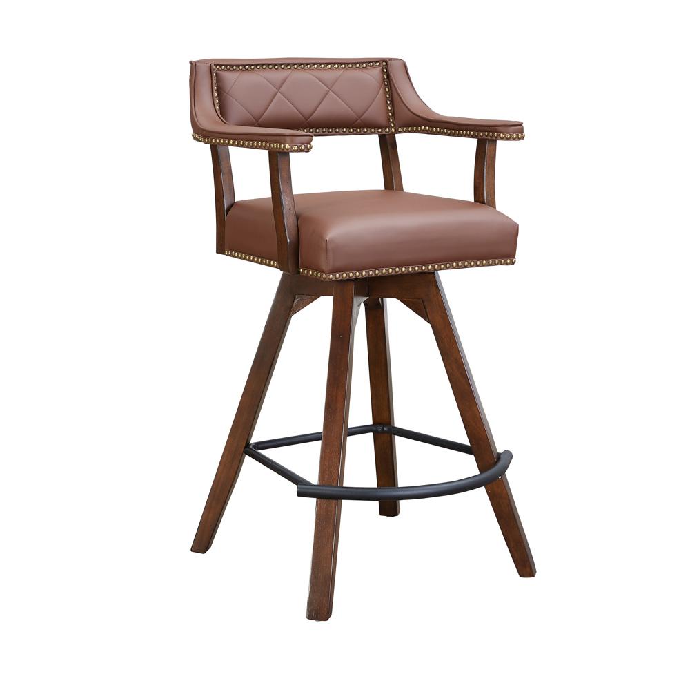 ECI Furniture - Merion Spectator Swivel Bar Stool, Distressed Walnut - 0921-35-SBS veiw 1