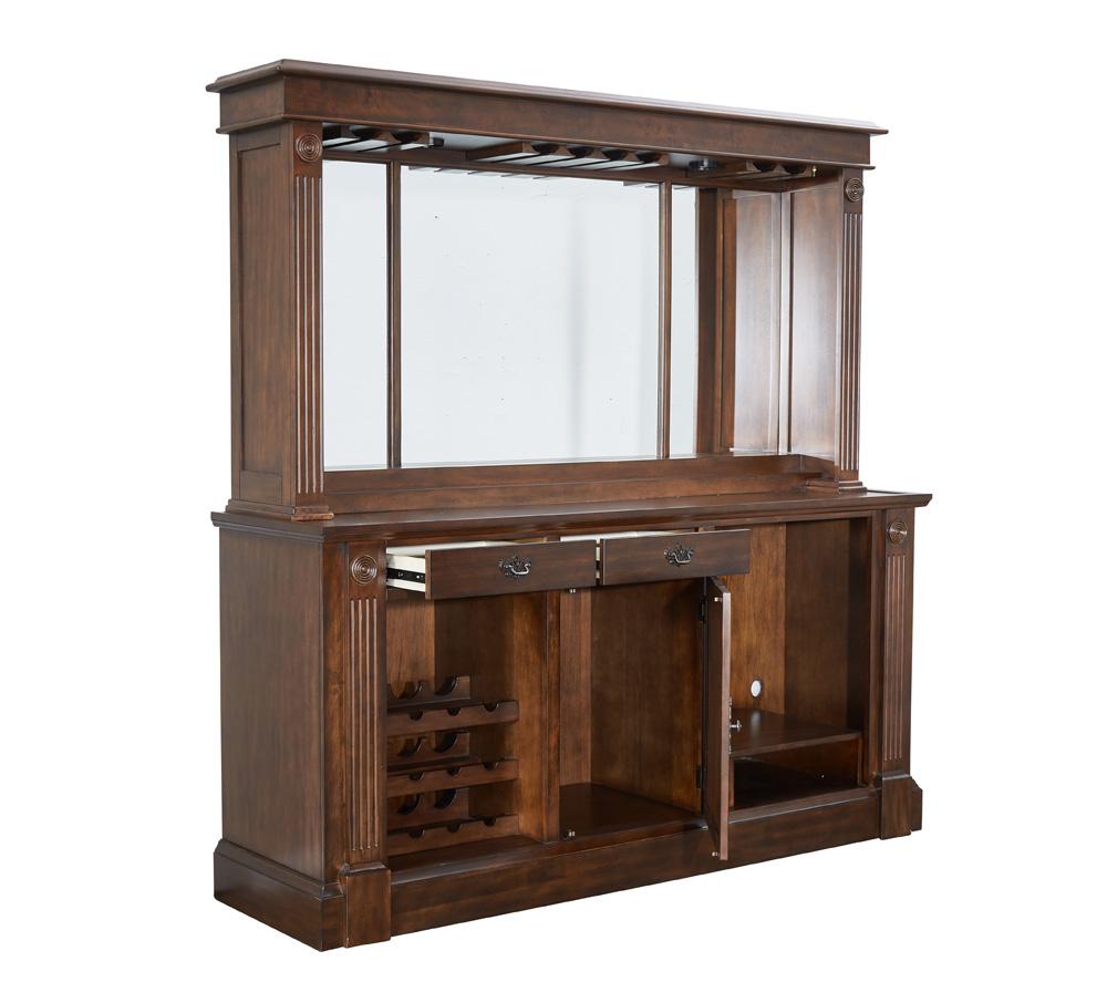 ECI Furniture - Monticello Back Bar & Hutch Complete, Distressed Walnut - 1200-35-BB/H veiw 1