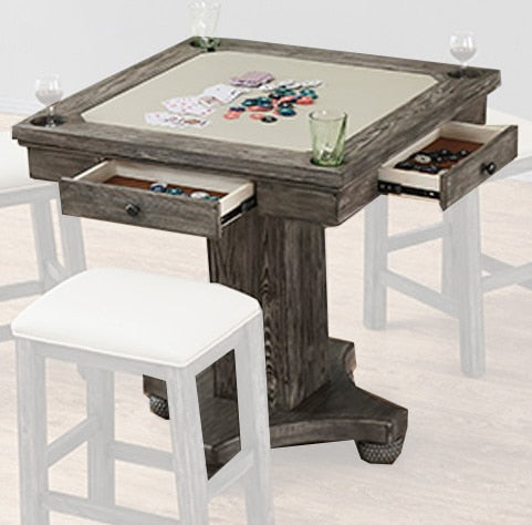ECI Furniture - PGA 42in Flip Top Counter Height Game Table Complete, Distressed Gray - 0921-95-FGT/PB42 veiw 1