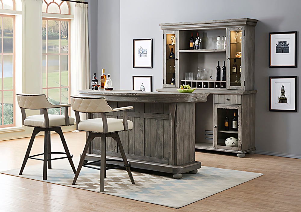ECI Furniture - Shades of Gray Deluxe Bar Complete, Distressed Gray - 0921-95-B/BT view 3
