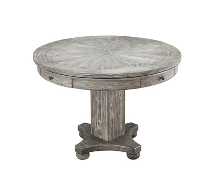 ECI Furniture - PGA Round Counter Height Game Table Complete, Distressed Gray - 0921-95-RCGB/RCGT view 1