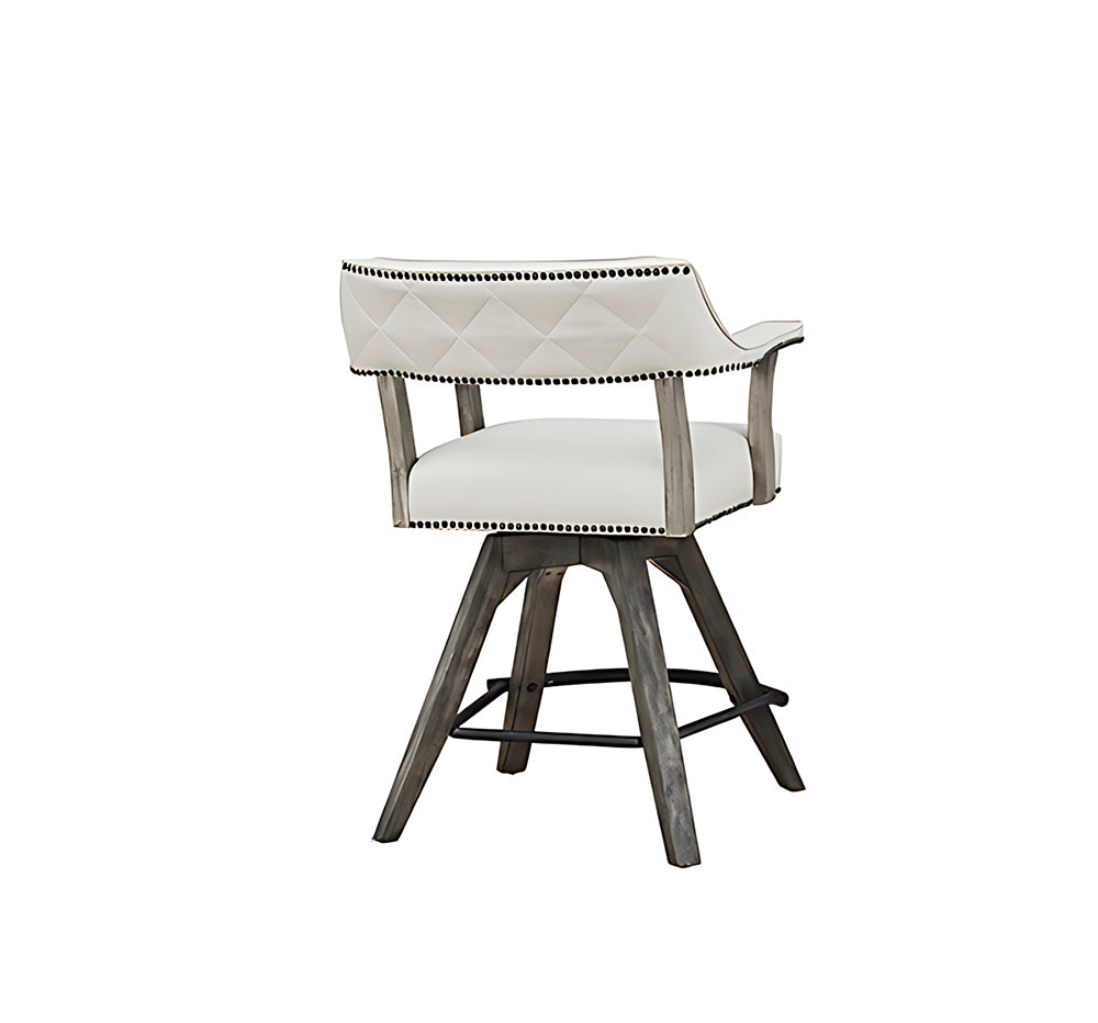 ECI Furniture - Shades of Gray Spectator Swivel Swivel Stool w/ Nailhead Seat - 0921-95-SCS view 2
