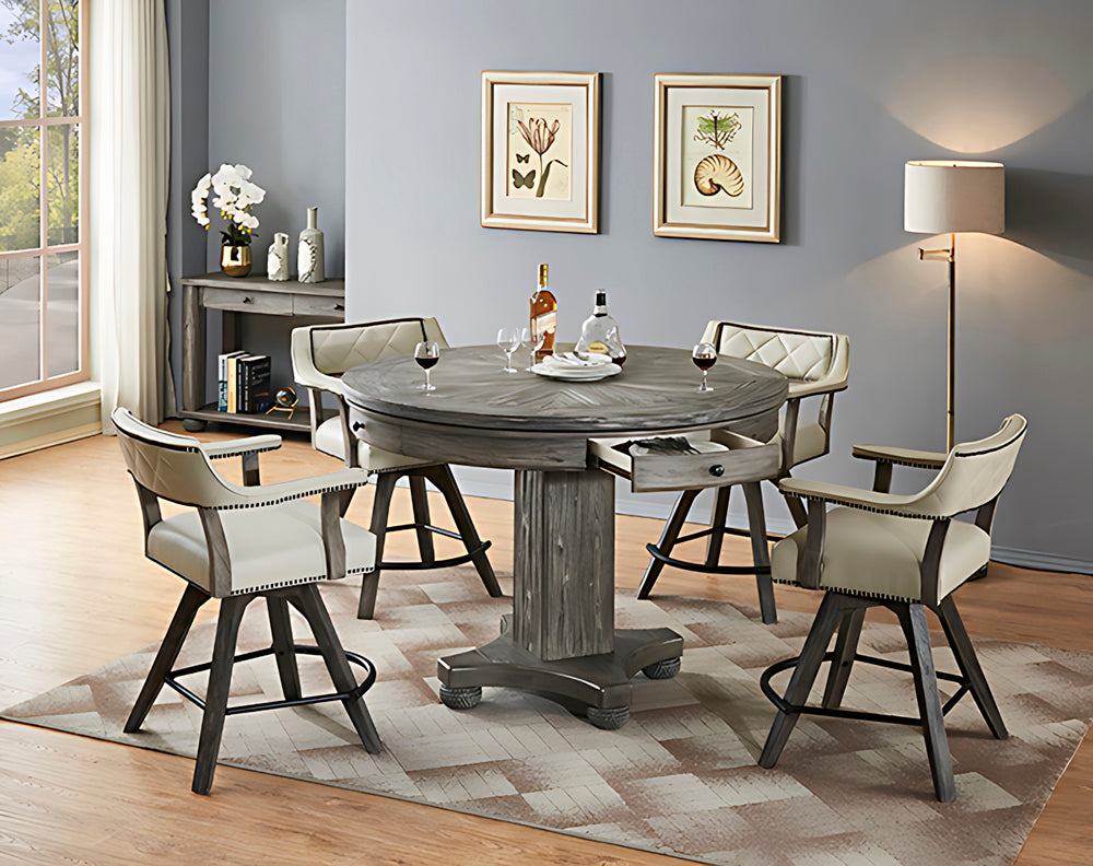 ECI Furniture - Shades of Gray Spectator Swivel Swivel Stool w/ Nailhead Seat - 0921-95-SCS view 3
