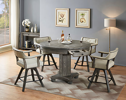 ECI Furniture - Shades of Gray Spectator Swivel Swivel Stool w/ Nailhead Seat - 0921-95-SCS view 3

