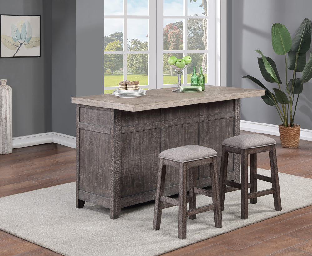 ECI Furniture - Spring Haven 24 in. Seat Height Saddle Stool, Dark Distressed - 1378-40-SS24 view 2
