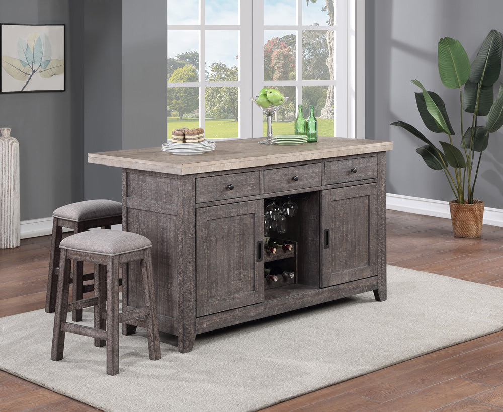 ECI Furniture - Spring Haven 24 in. Seat Height Saddle Stool, Dark Distressed - 1378-40-SS24 view 3
