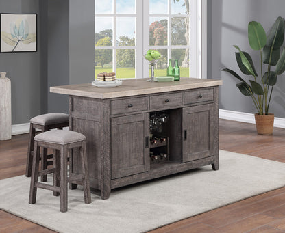 ECI Furniture - Spring Haven 24 in. Seat Height Saddle Stool, Dark Distressed - 1378-40-SS24 view 3
