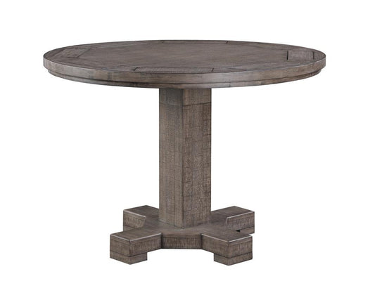 ECI Furniture - Spring Haven 30 in. or 36 in. Adjustable Height 52 in. Round Game Table Complete, Dark Distressed - 1378-40-GT/GB view 1