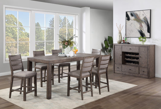 ECI Furniture - Spring Haven 36 in. Counter Height Leg Table, Dark Distressed - 1378-40-CLT view 2
