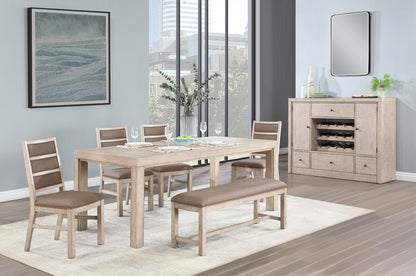 ECI Furniture - Spring Haven 38 in. Leg Dining Table, Light Distressed - 1378-41-LT view 2
