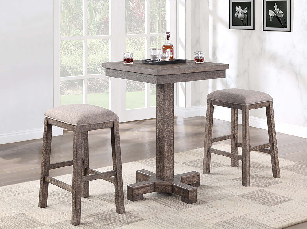 ECI Furniture - Spring Haven 42 in. H Pub Table Complete, Dark Distressed - 1378-40-PT42/PB42 view 2
