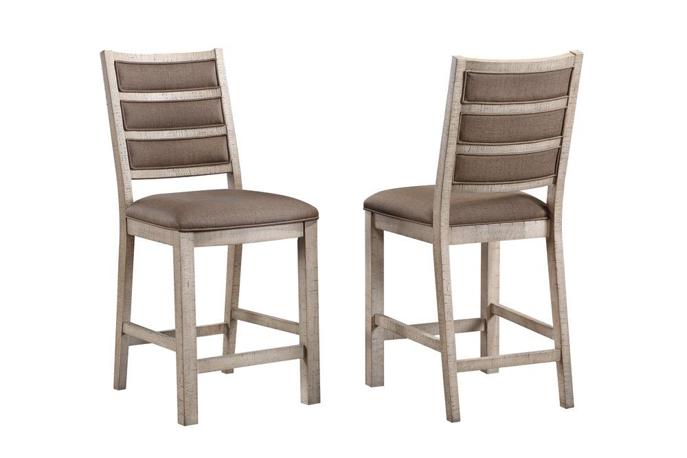 ECI Furniture - Spring Haven High Back Stationary Counter Stool, Light Distressed - 1378-41-HBC2 Set Of 2 view 2
