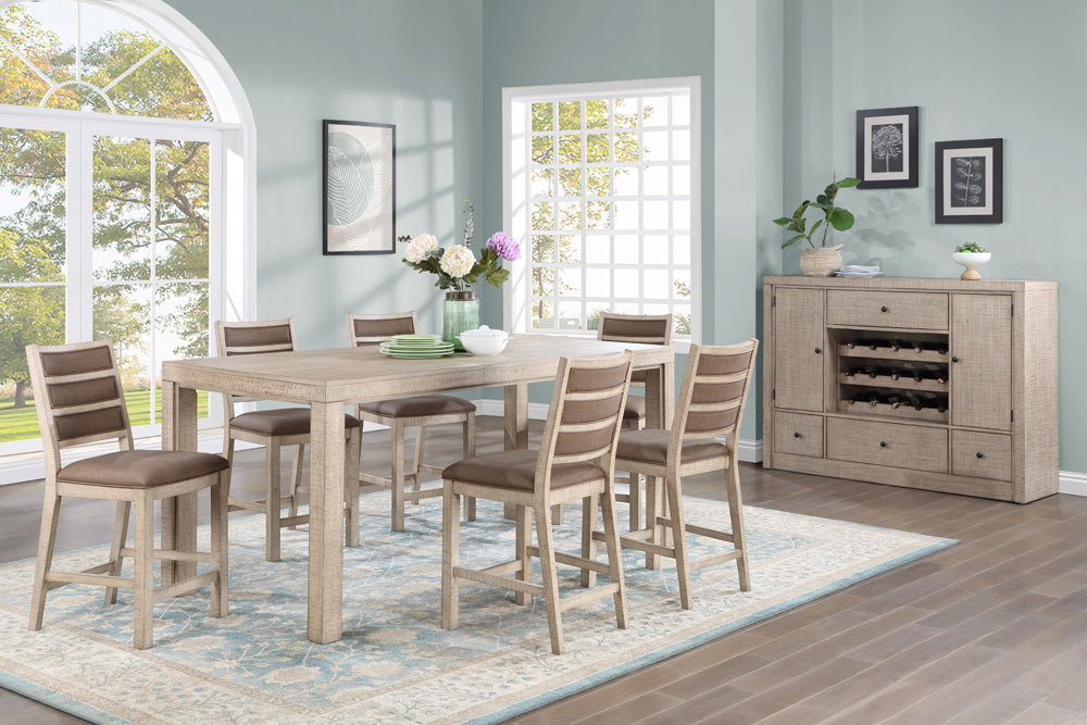 ECI Furniture - Spring Haven High Back Stationary Counter Stool, Light Distressed - 1378-41-HBC2 Set Of 2 view 3
