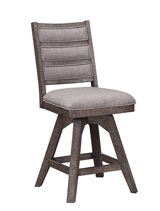 ECI Furniture - Spring Haven High Back Swivel Counter Stool, Dark Distressed - 1378-40-HBCS view 1