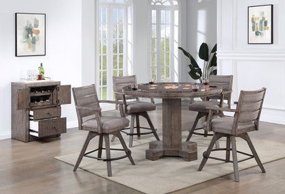 ECI Furniture - Spring Haven Spectator Swivel Counter Stool, Dark Distressed - 1378-40-SCS view 2