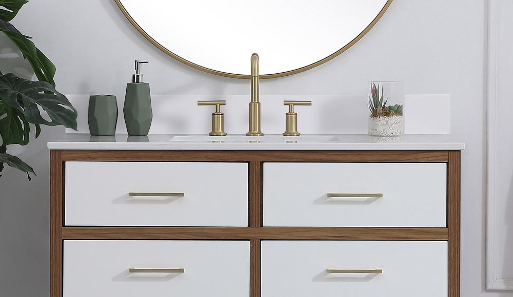 Elegant Furniture & Lighting - 40 inch Backsplash in ivory white - BS1040VW veiw 2