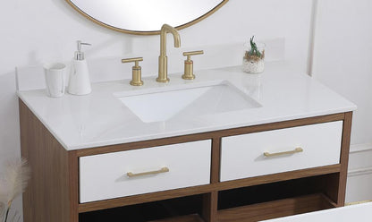 Elegant Furniture & Lighting - 42 inch Backsplash in ivory white - BS1042VW veiw 3