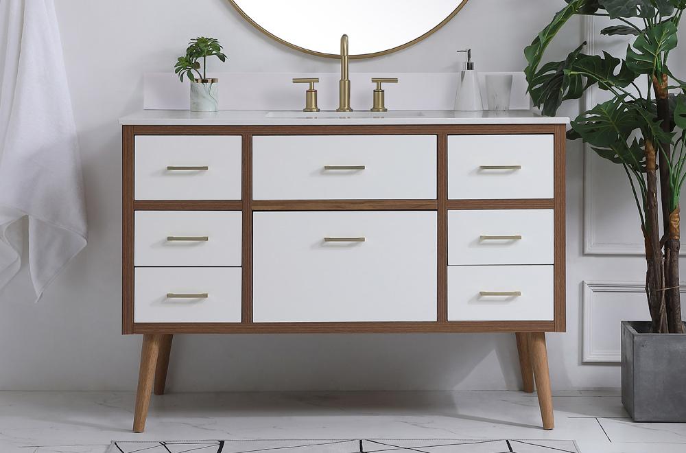 Elegant Furniture & Lighting - 48 inch Backsplash in ivory white - BS1048VW veiw 2