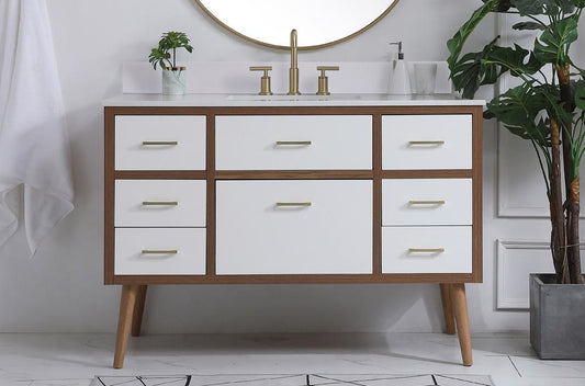 Elegant Furniture & Lighting - 48 inch Backsplash in ivory white - BS1048VW view 2