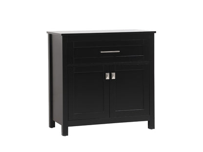 Elegant Furniture & Lighting - Adian 30 Inch Wide Bathroom Storage Freestanding Cabinet In Black - SC013030BK view 2