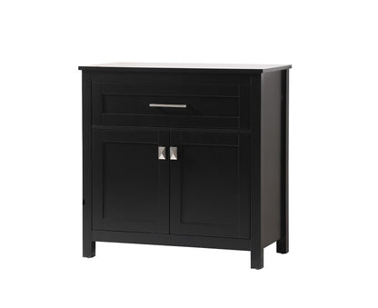 Elegant Furniture & Lighting - Adian 30 Inch Wide Bathroom Storage Freestanding Cabinet In Black - SC013030BK view 3
