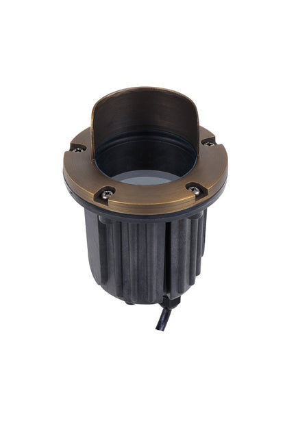 Elegant Furniture & Lighting - Aera Cast brass well light with integrated canopy - W123 veiw 1