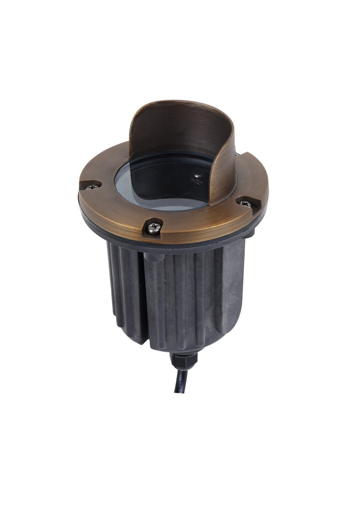 Elegant Furniture & Lighting - Aera Cast brass well light with integrated canopy - W123 veiw 3
