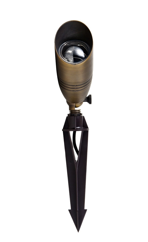 Elegant Furniture & Lighting - Aera Outdoor Cast Brass spot light 3inw x 8.5inh - C030L veiw 1