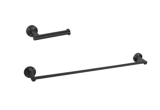 Elegant Furniture & Lighting - Alma 2-Piece Bathroom Hardware Set in Matte Black - HWB-11S2MBK view 1