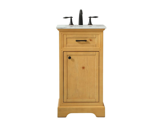 Elegant Furniture & Lighting - Americana 19 inch Single bathroom vanity in natural wood - VF15019NW view 1