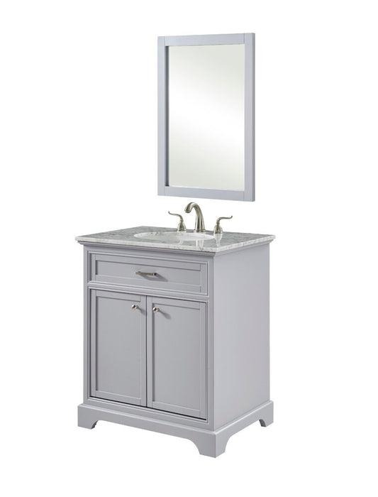 Elegant Furniture & Lighting - Americana 30 In. Single Bathroom Vanity Set In Light Grey - VF15030GR view 1