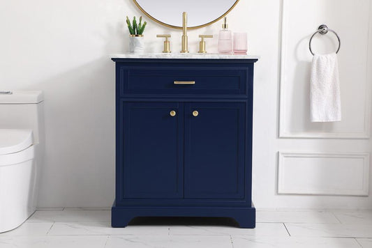 Elegant Furniture & Lighting - Americana 30 inch Single bathroom vanity in Blue - VF15030BL view 2