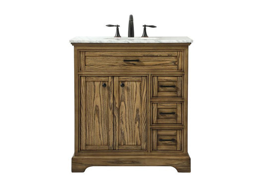 Elegant Furniture & Lighting - Americana 32 inch Single bathroom vanity in driftwood - VF15032DW view 1
