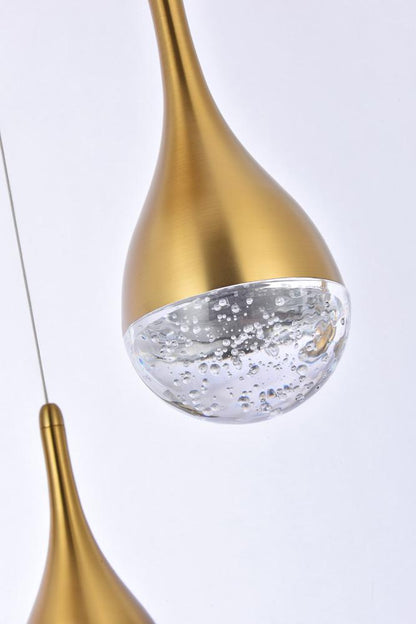 Elegant Furniture & Lighting - Amherst 24 inch LED chandelier in satin gold - 3809D24SG veiw 6