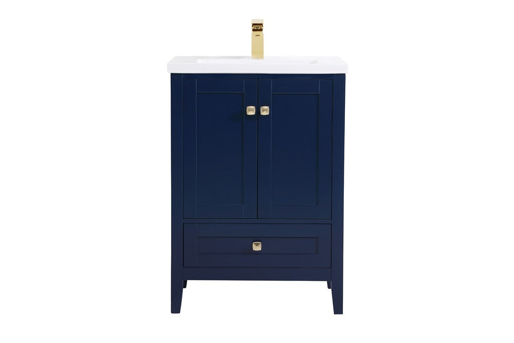 Elegant Furniture & Lighting - Aqua 24 inch bathroom vanity in Blue - VF-2001BL veiw 1