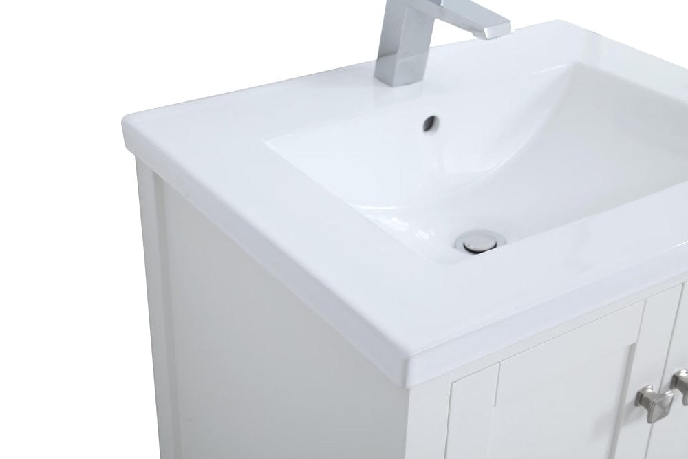 Elegant Furniture & Lighting - Aqua 24 In. Single Bathroom Vanity Set In White - VF-2001 view 4