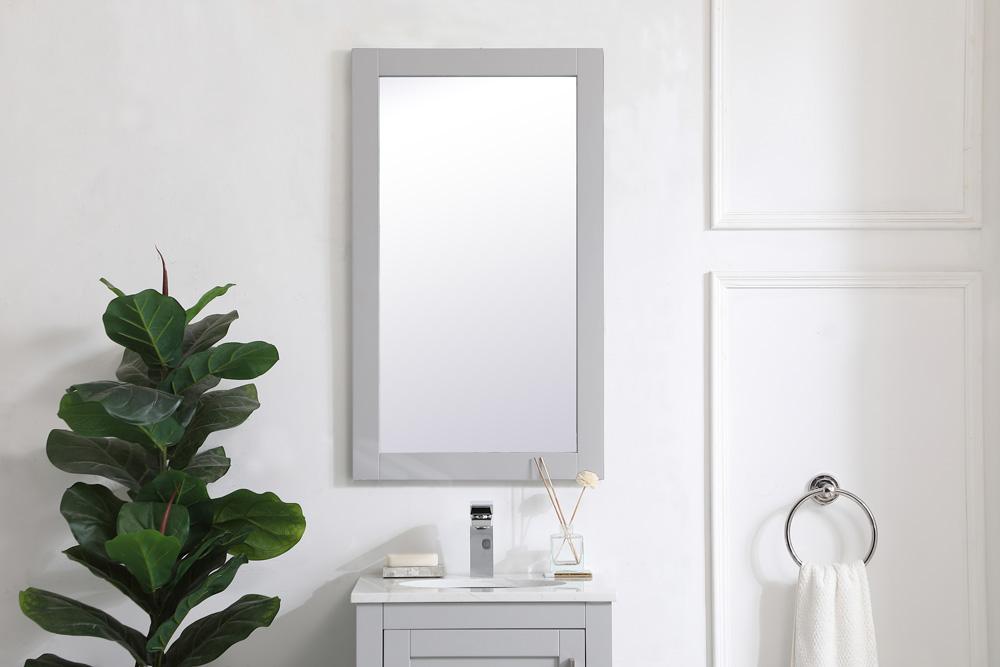 Elegant Furniture & Lighting - Aqua rectangle vanity mirror 18 inch in Grey - VM21832GR view 2