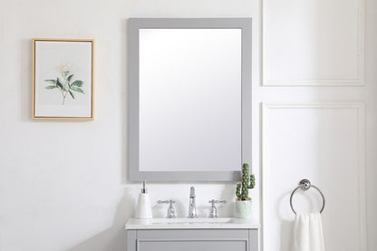 Elegant Furniture & Lighting - Aqua rectangle vanity mirror 24 inch in Grey - VM22432GR view 2