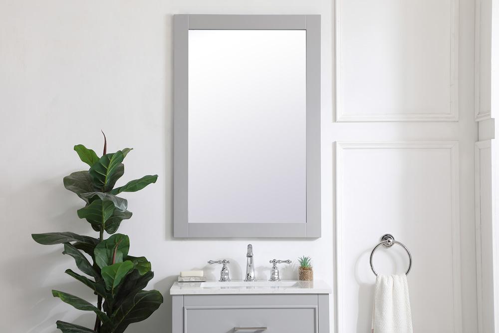 Elegant Furniture & Lighting - Aqua rectangle vanity mirror 24 inch in Grey - VM22436GR view 2
