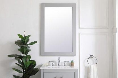 Elegant Furniture & Lighting - Aqua rectangle vanity mirror 24 inch in Grey - VM22436GR view 2