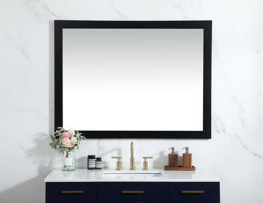 Elegant Furniture & Lighting - Aqua vanity mirror 48x36 inch in black - VM24836BK view 2